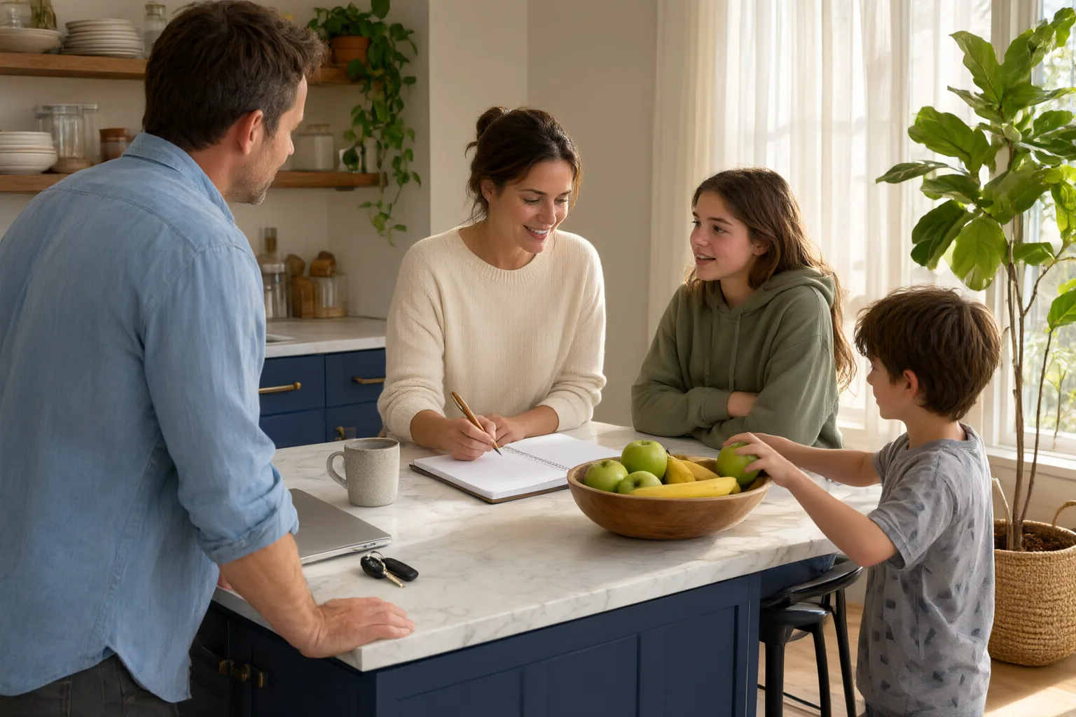 Editorial scene showing practical next steps for How to Run Family Meetings for Everyday Decisions